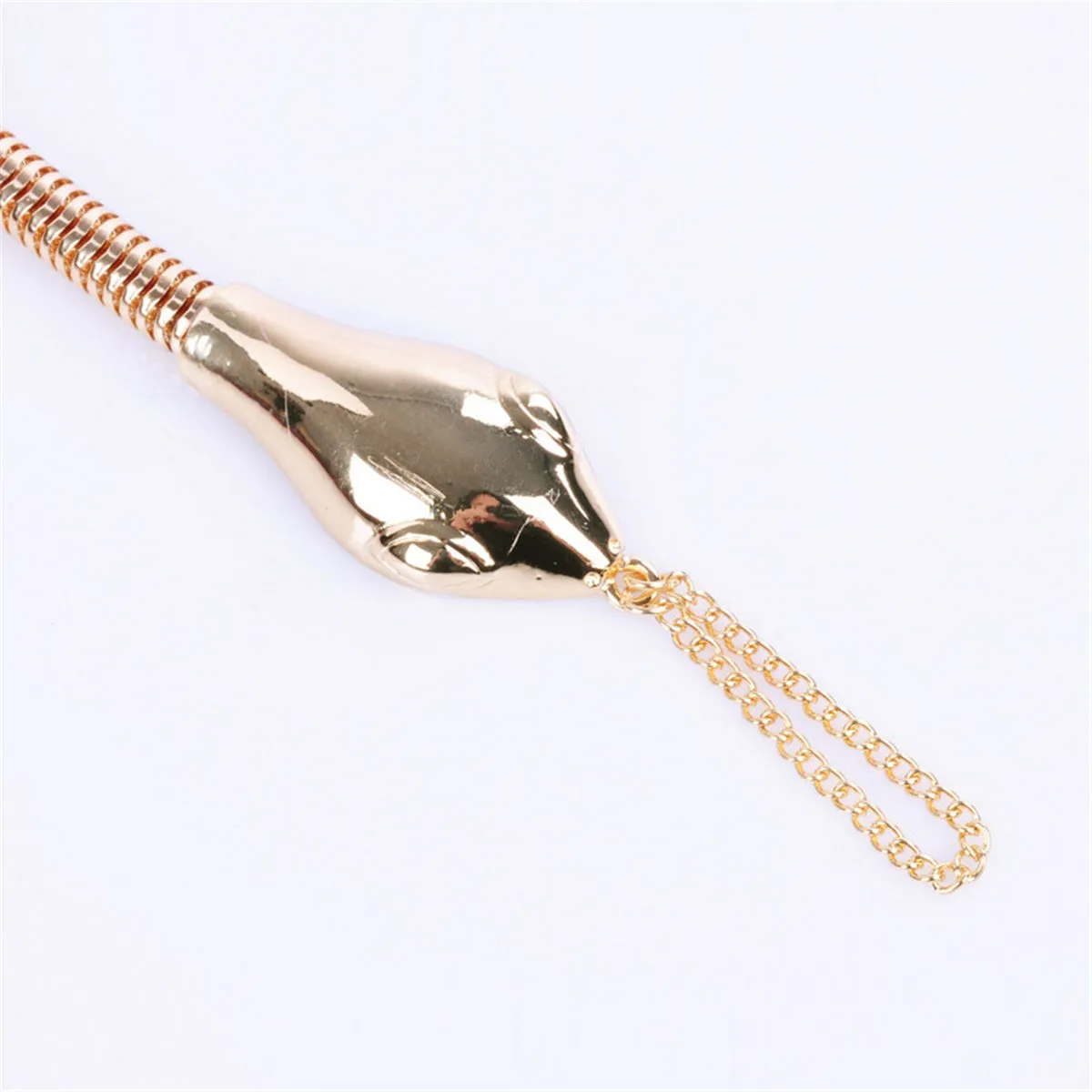 18K Gold-Plated Snake Chain Ankle-To-Ring Anklet