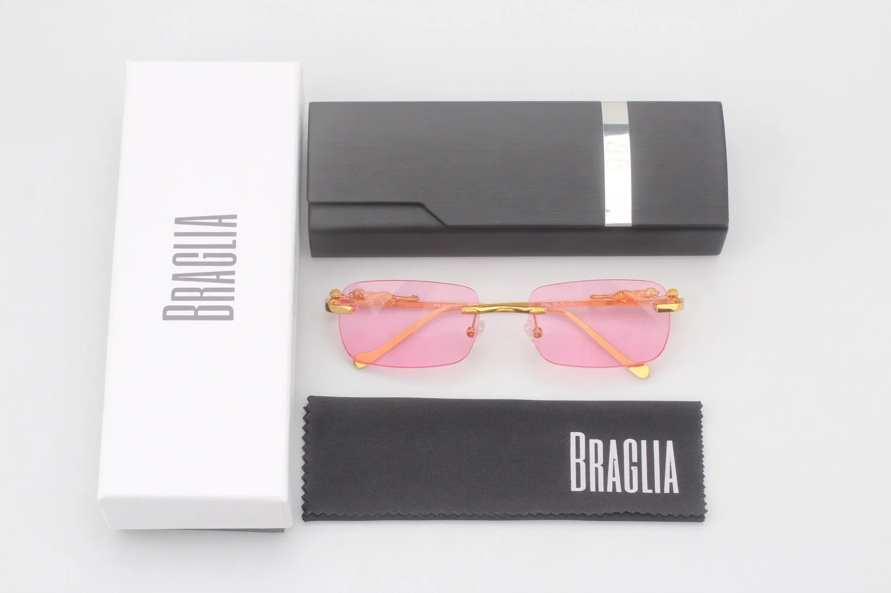 18k Yellow Gold Giaguaro Rosé Purple Lenses
