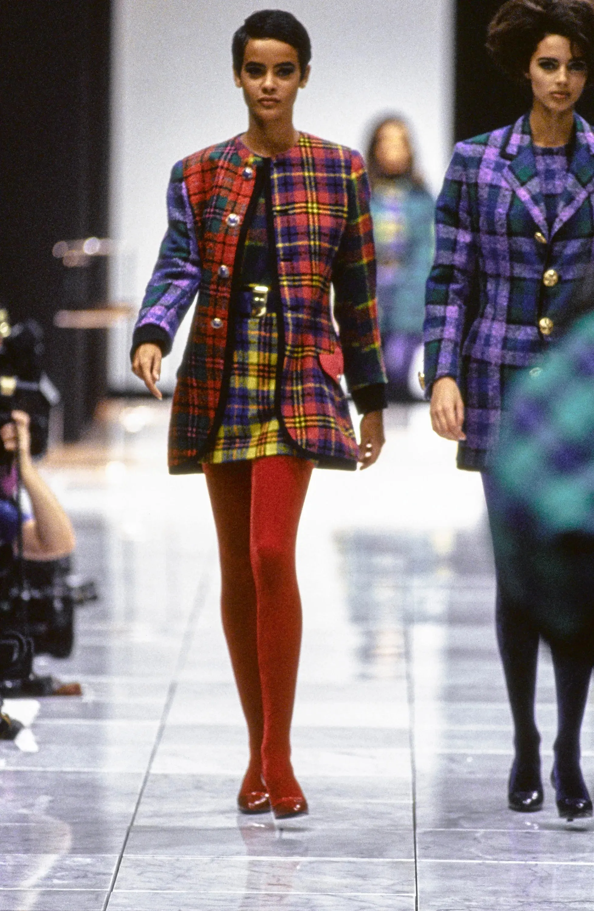 1991 A/W Rainbow Tartan Plaid Jacket