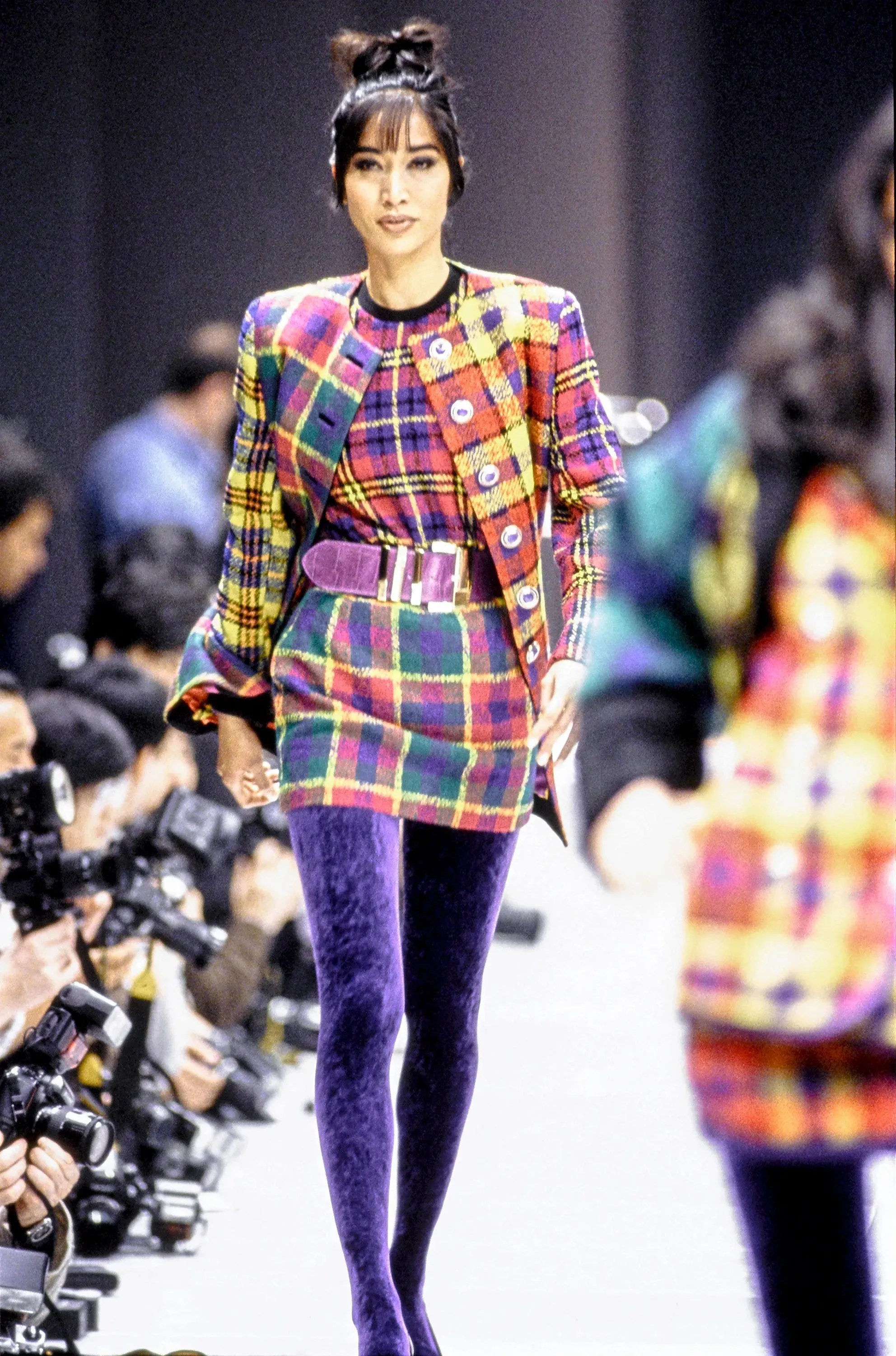 1991 A/W Rainbow Tartan Plaid Jacket