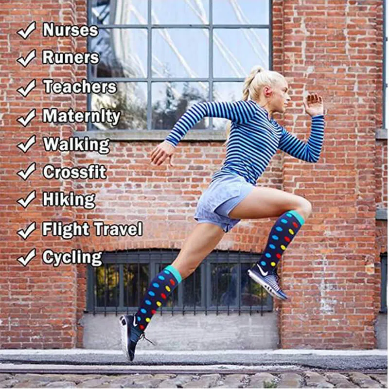 2-Pairs Fashion Cute Compression Socks 20-25 mmHg for Man and Woman | ACTINPUT