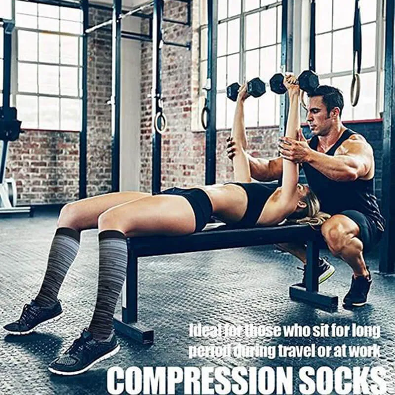 2-Pairs Striped Compression Socks 20-25 mmHG For Man and Woman | ACTINPUT