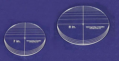 2 Piece Circle Set - No Seam 7" - 8" ~ 1/4" Thick - Long Arm -Multi Use