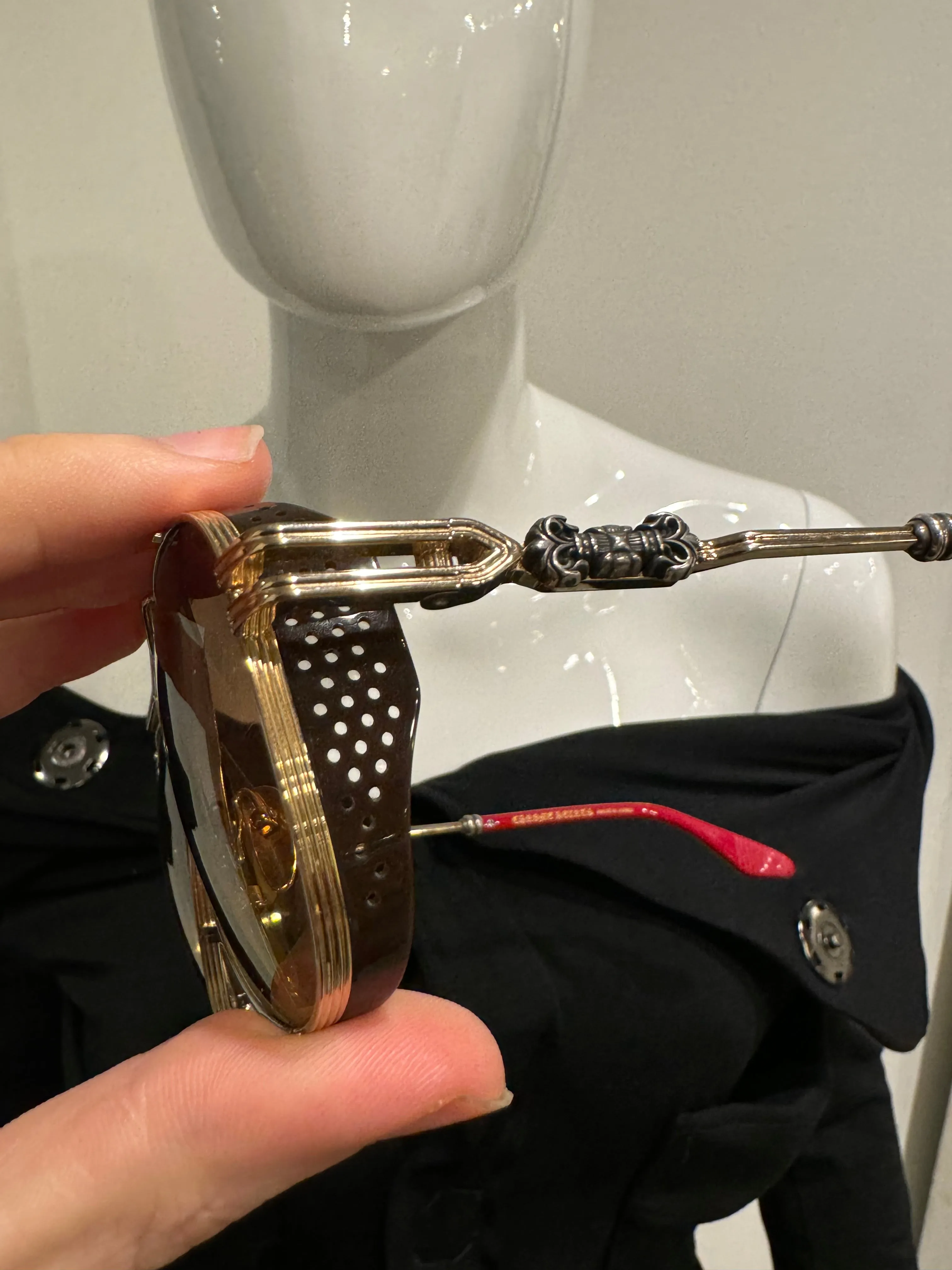 2000s Chrome Hearts “wet tee” 925 silver sunglasses