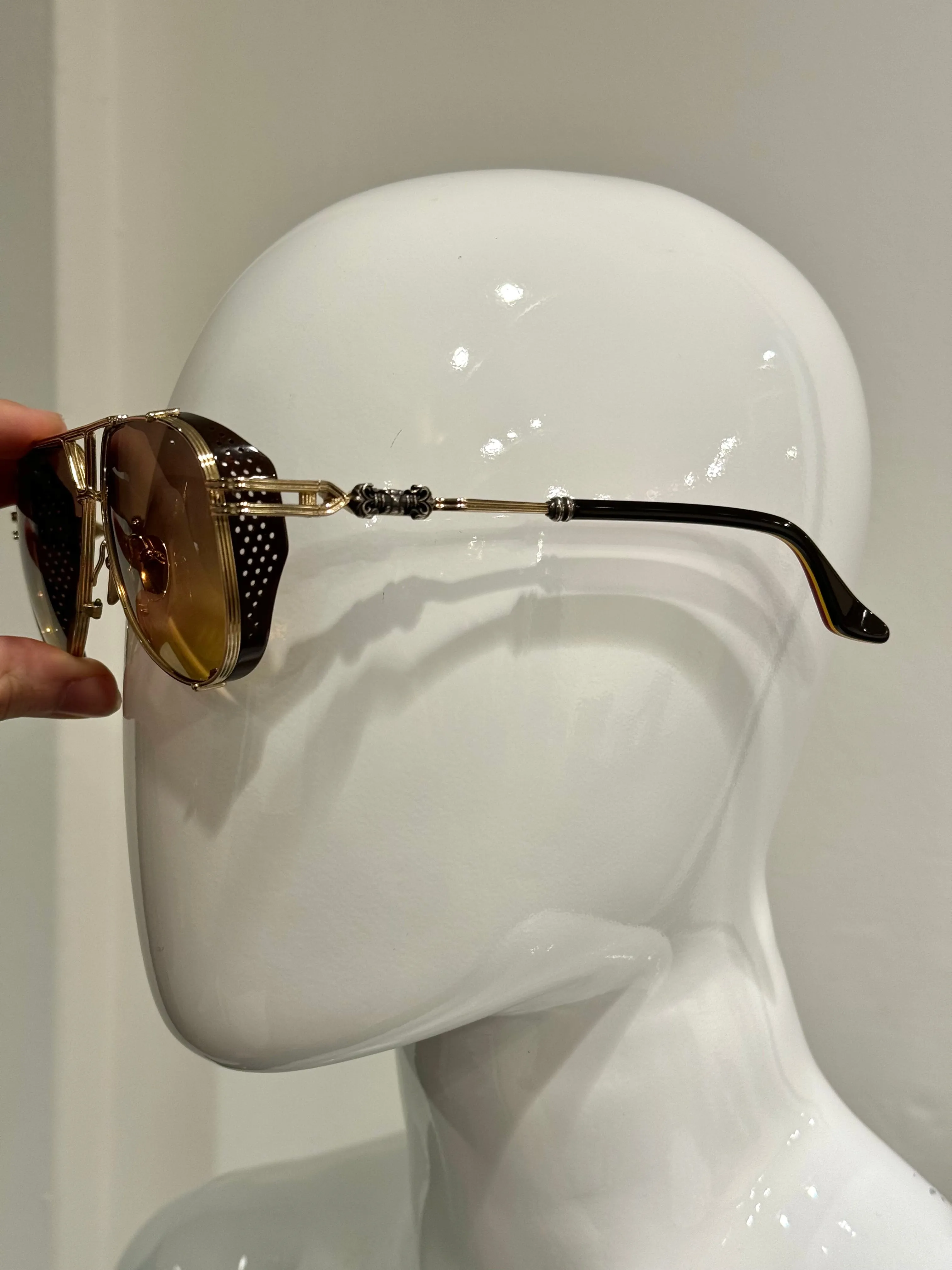 2000s Chrome Hearts “wet tee” 925 silver sunglasses