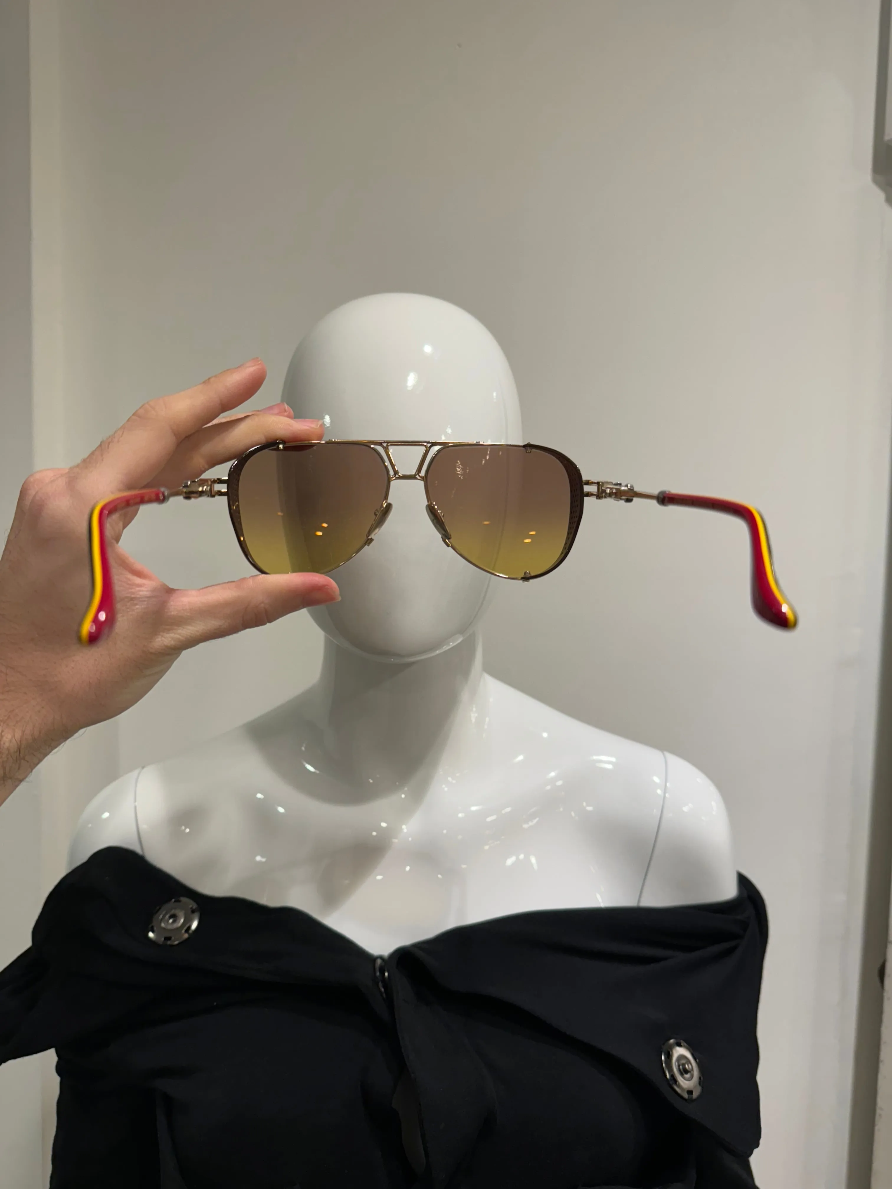2000s Chrome Hearts “wet tee” 925 silver sunglasses
