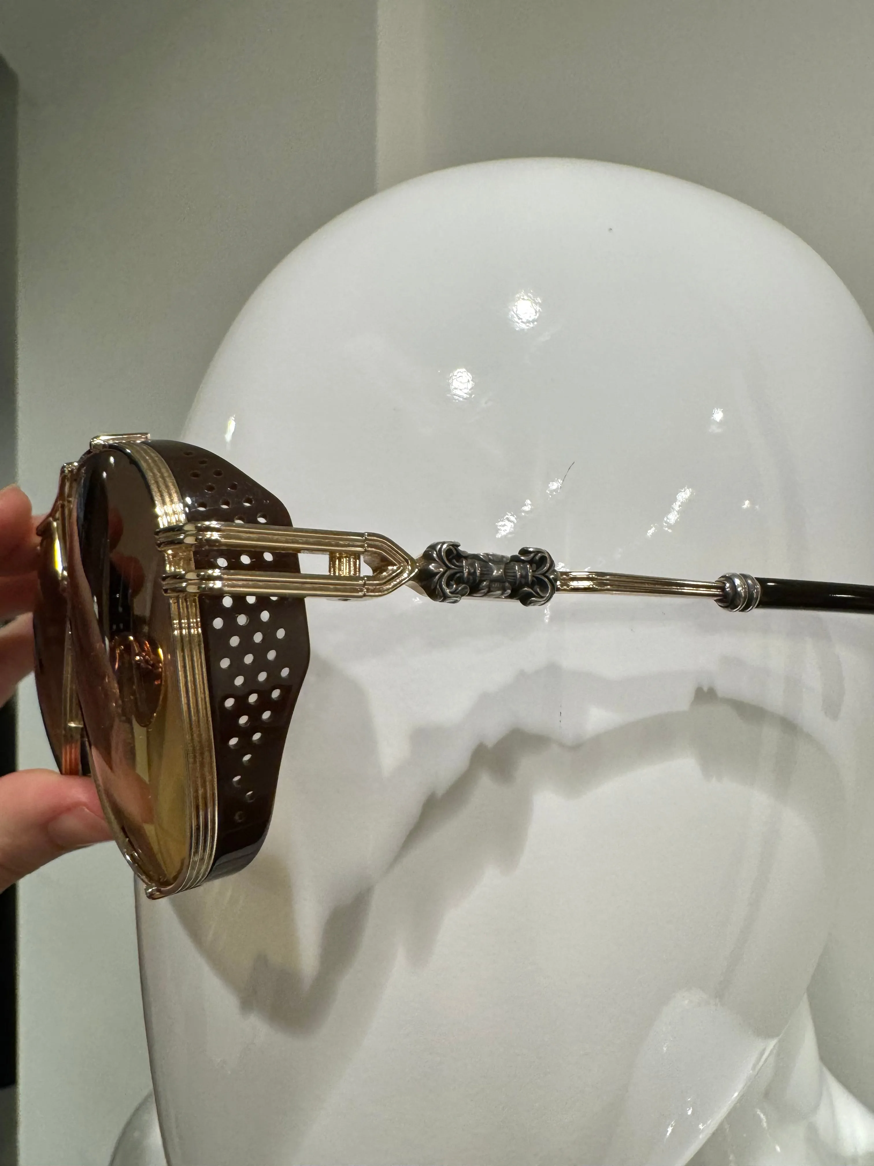 2000s Chrome Hearts “wet tee” 925 silver sunglasses