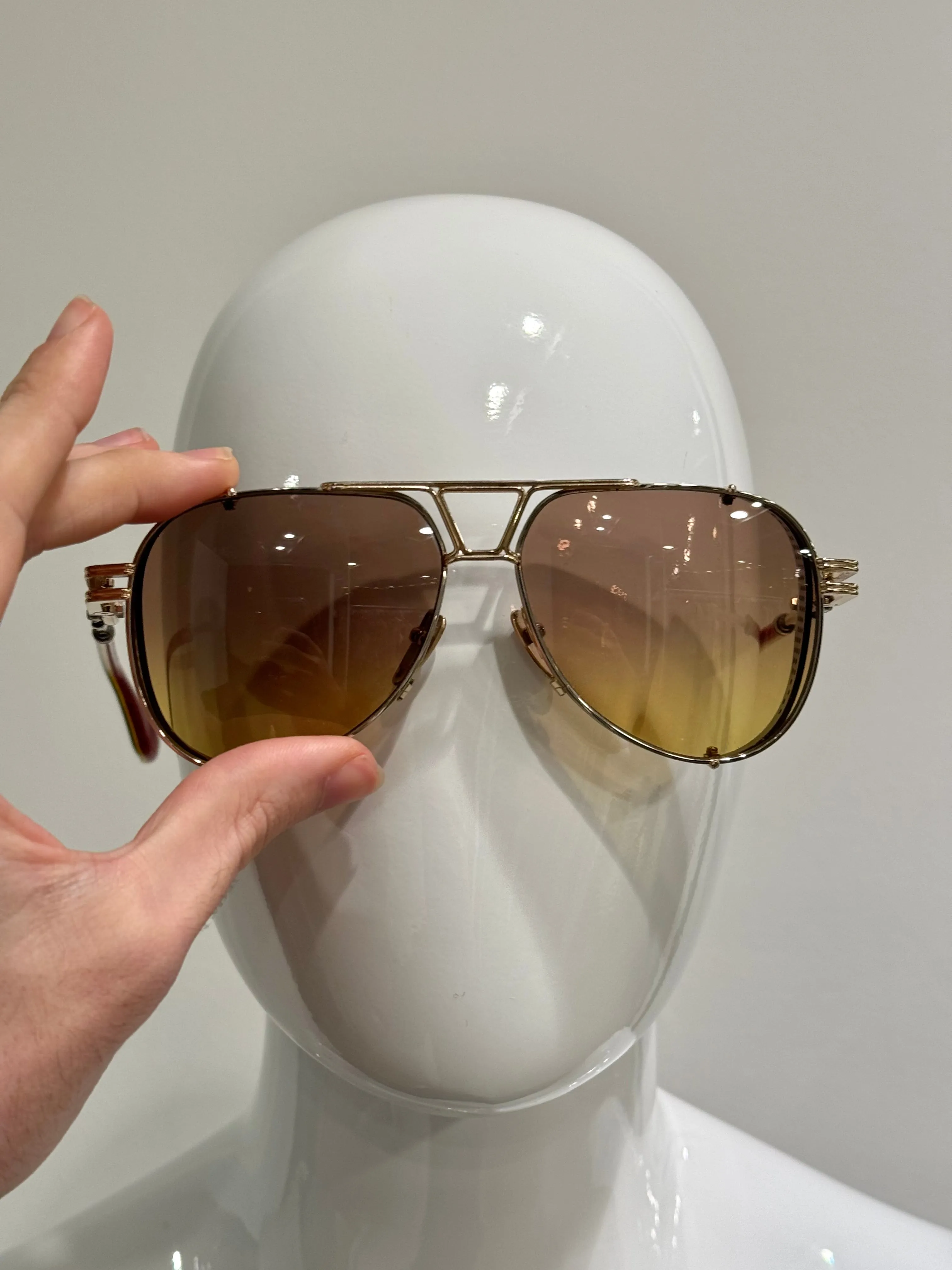 2000s Chrome Hearts “wet tee” 925 silver sunglasses