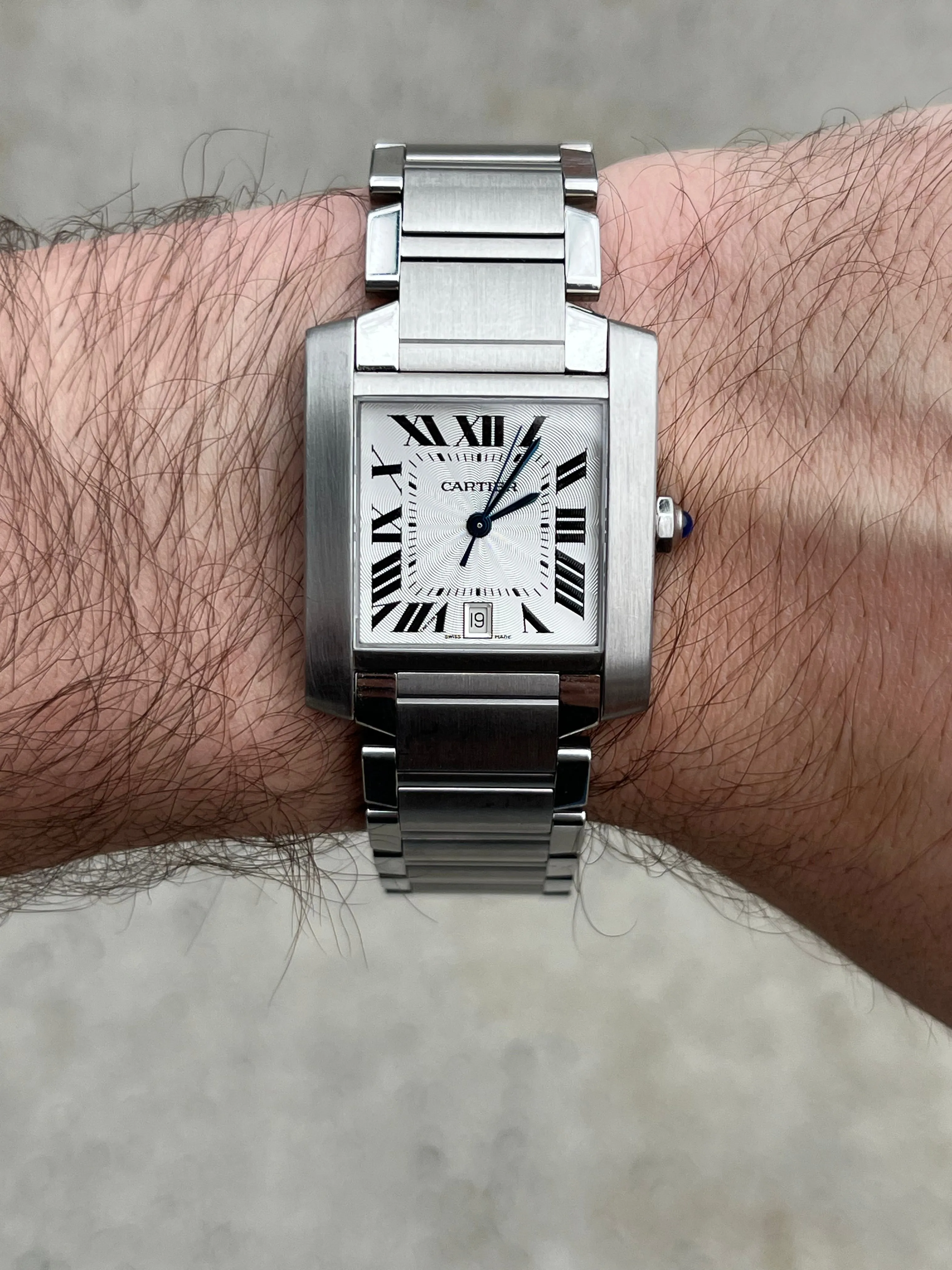 2008 NOS Cartier Tank Francaise Reference 2302 Stainless Steel, Automatic