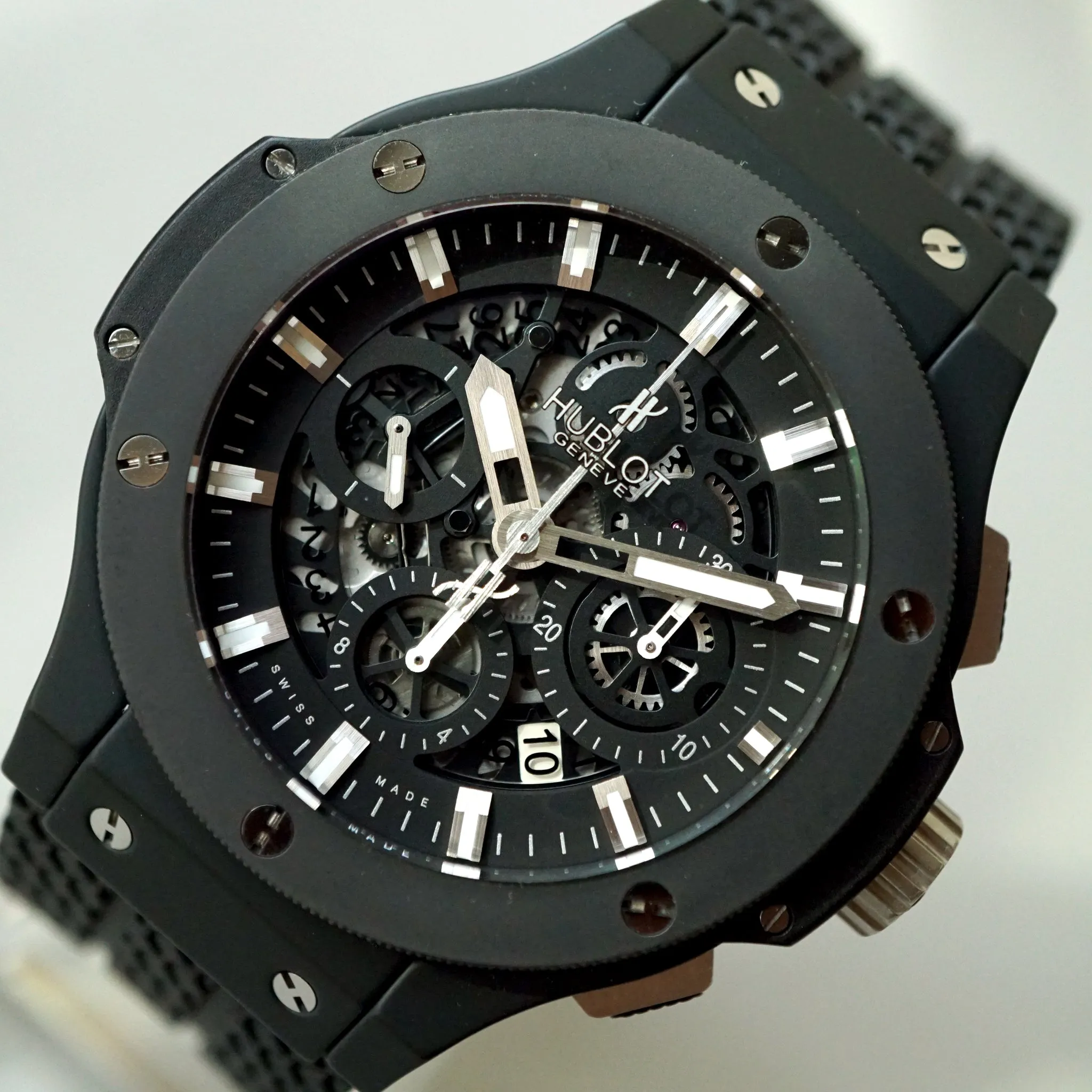 2011 HUBLOT 311.CI.1170.GR BIG BANG AERO BANG BLACK MAGIC CERAMIC SKELETON 2018 SERVICED