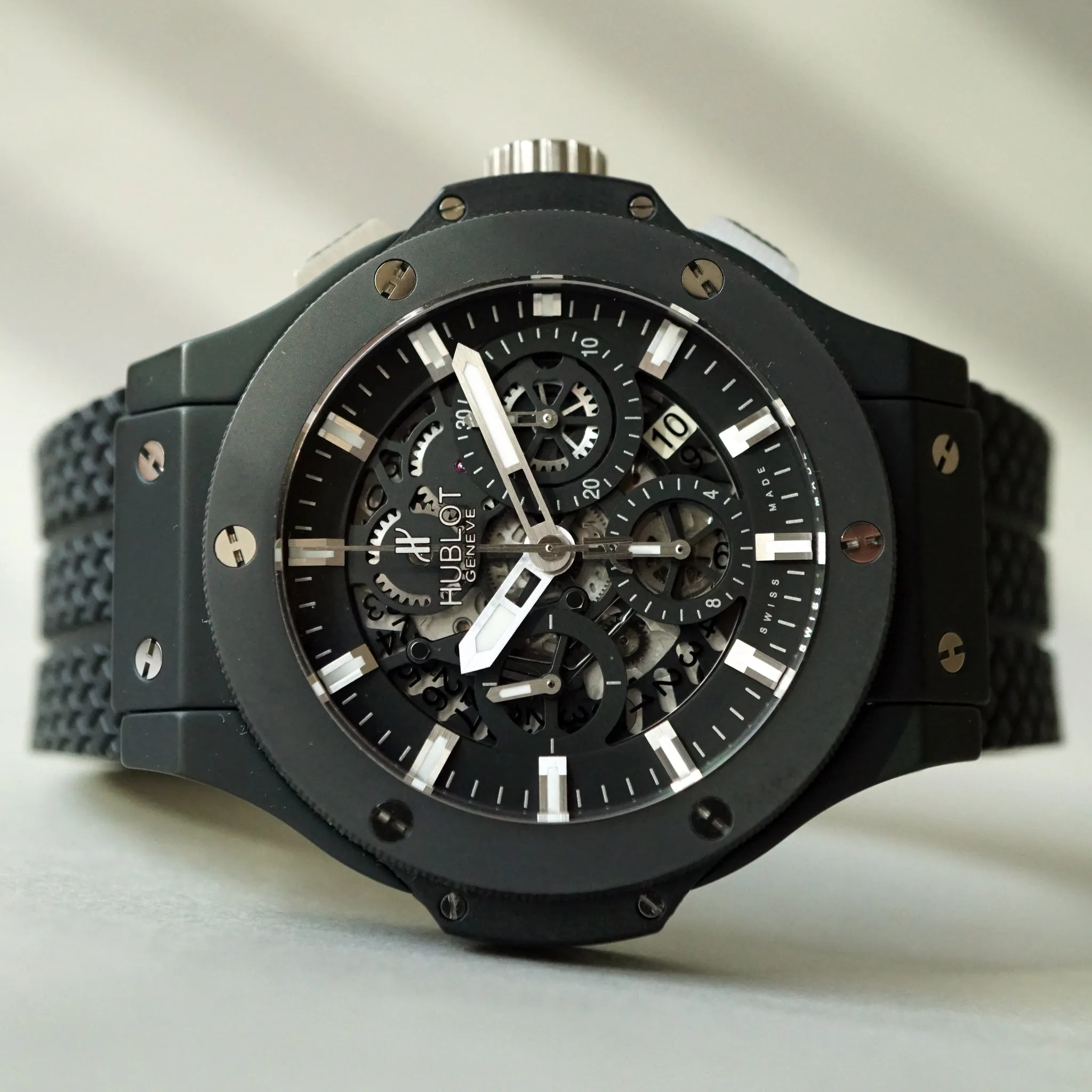 2011 HUBLOT 311.CI.1170.GR BIG BANG AERO BANG BLACK MAGIC CERAMIC SKELETON 2018 SERVICED