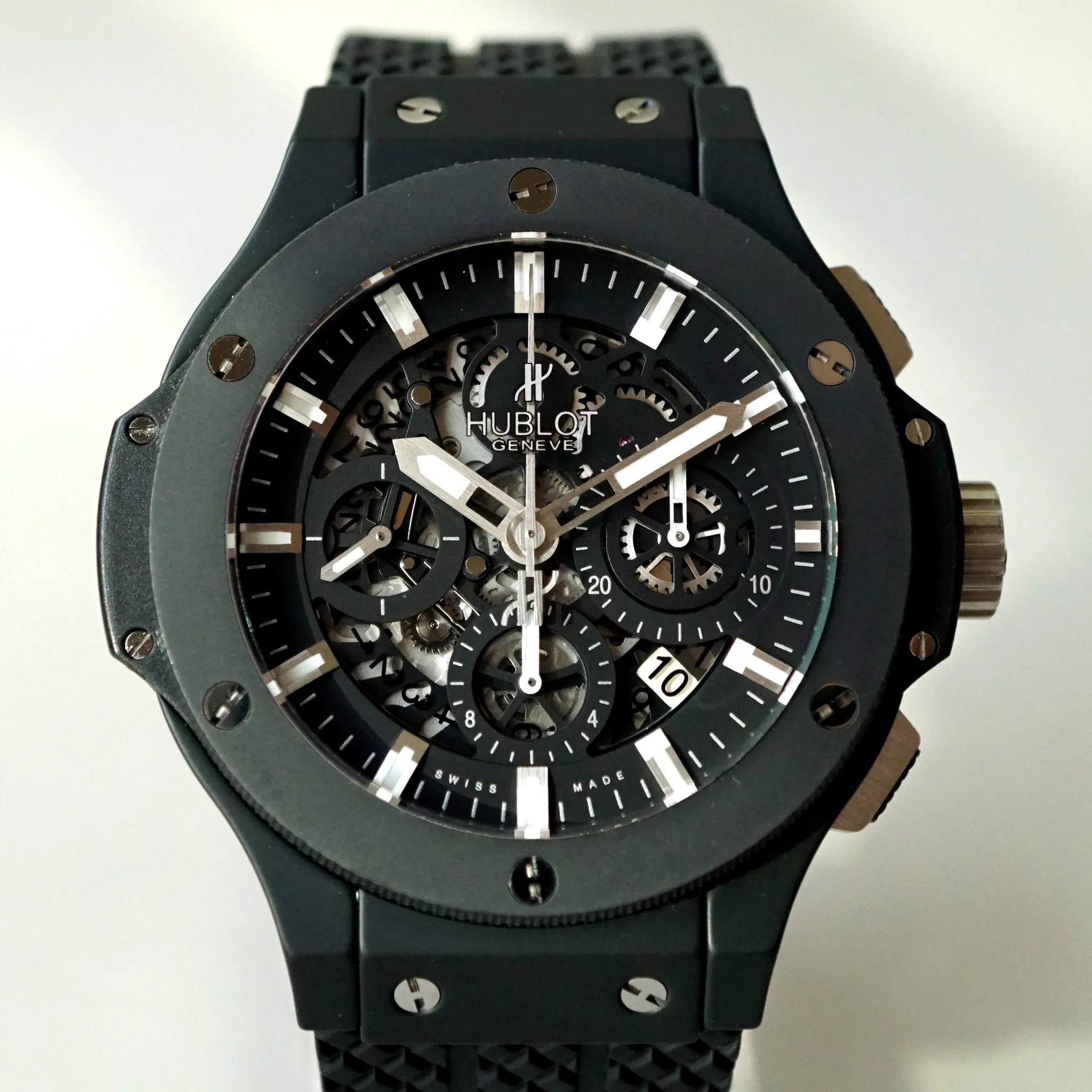 2011 HUBLOT 311.CI.1170.GR BIG BANG AERO BANG BLACK MAGIC CERAMIC SKELETON 2018 SERVICED