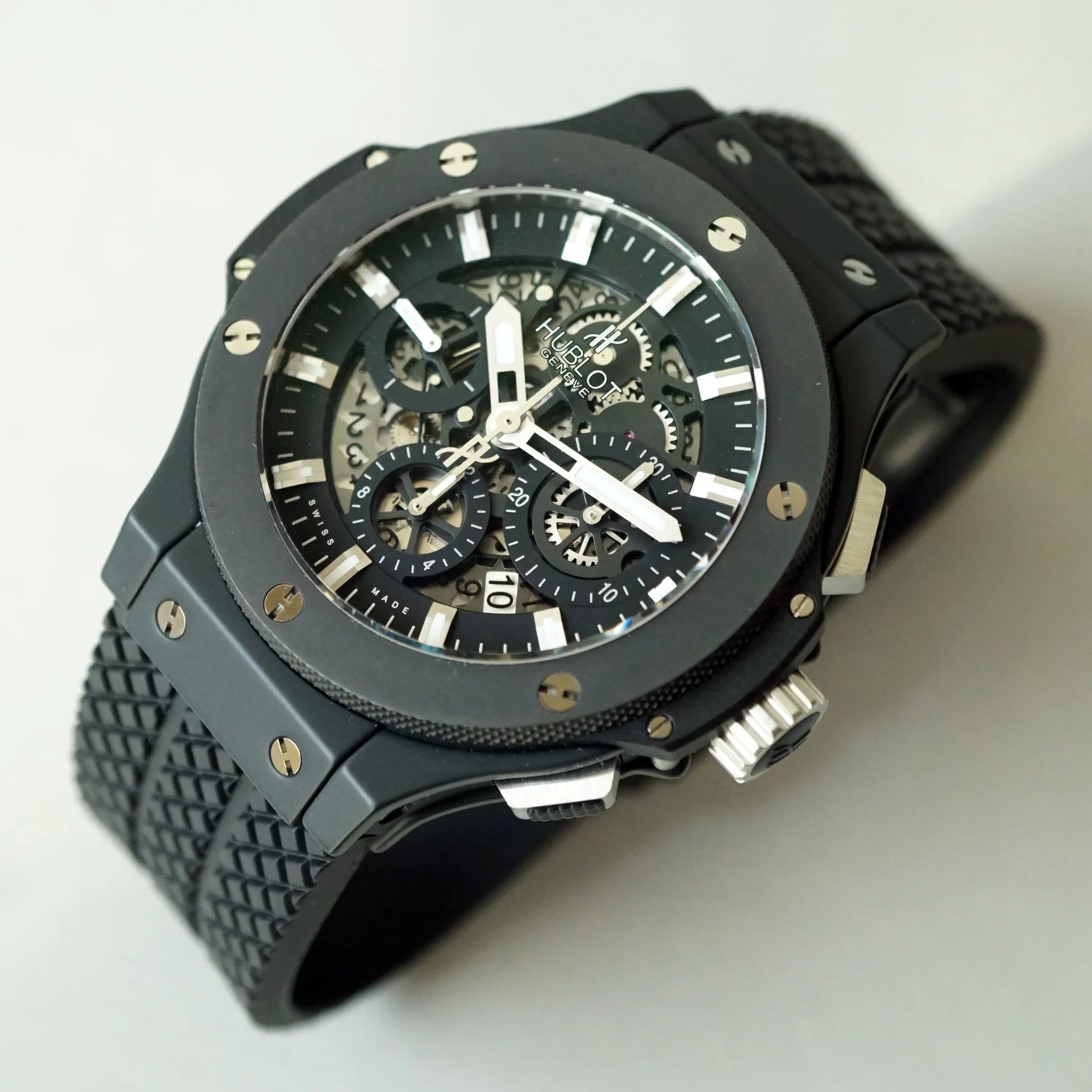 2011 HUBLOT 311.CI.1170.GR BIG BANG AERO BANG BLACK MAGIC CERAMIC SKELETON 2018 SERVICED