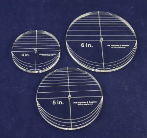 3 Piece Circle Set - No Seam 4",5",6" 3/8" Thick - Long Arm -Multi Use