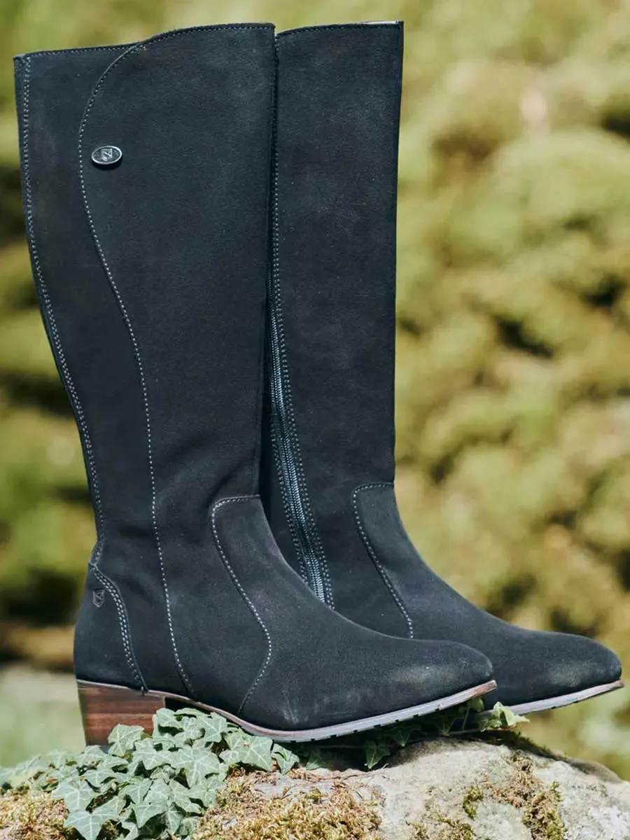 40% OFF DUBARRY Downpatrick Boots - Ladies Knee High - Black Suede - Size: UK 8 (EU42)