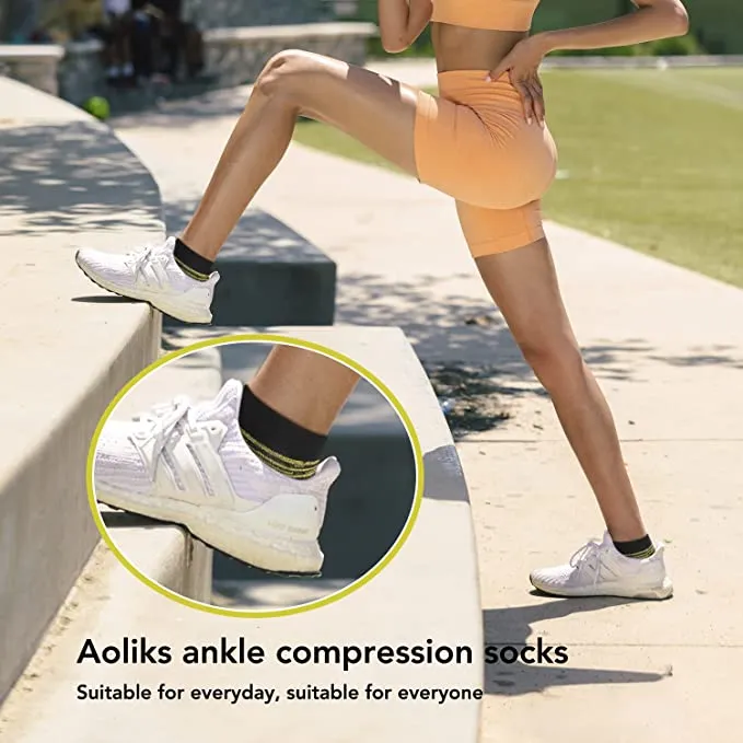 5-Pairs Cool Athletic Ankle Low Cut Compression Socks | Actinput