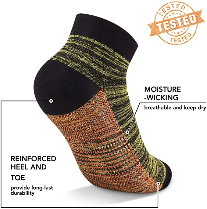 5-Pairs Cool Athletic Ankle Low Cut Compression Socks | Actinput