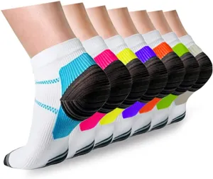 7-pairs Athlete-Plantar Fasciitis Support Low Cut Socks | Actinput