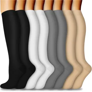 8-Pairs Compression Socks 15-20 MMhg for Man and Woman | ACTINPUT
