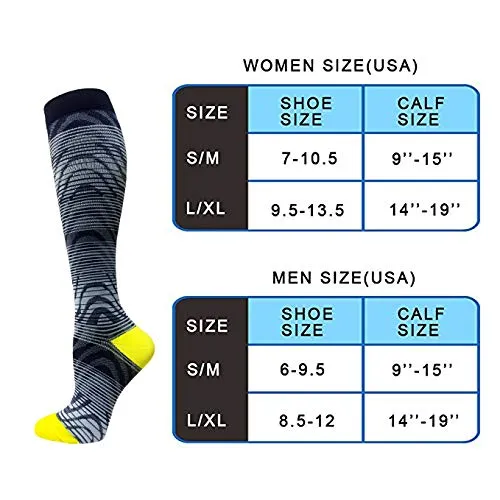 8-Pairs Compression Socks 20-30 mmHG Women & Men | Actinput