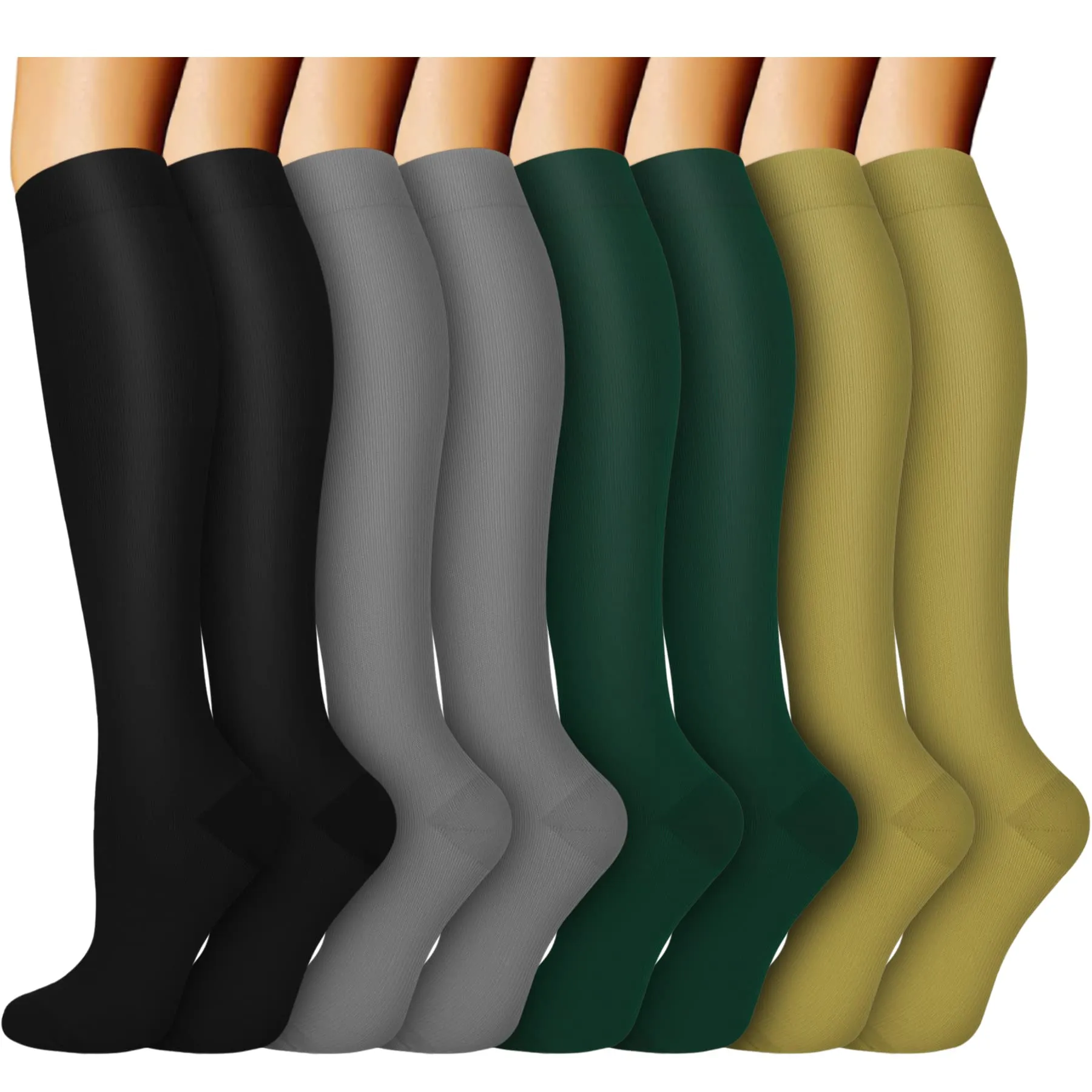 8-Pairs Cool Compression Socks 15-20 MMhg for Man and Woman | ACTINPUT
