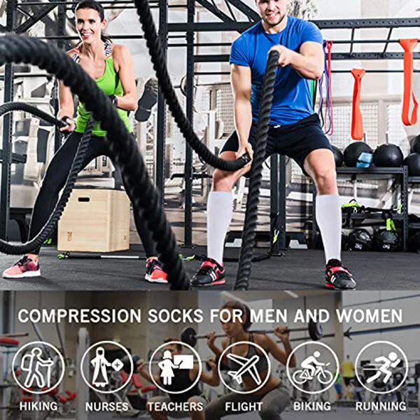 8-Pairs Solid Color Mix Compression Socks 15-20 mmHg for Man and Woman | ACTINPUT