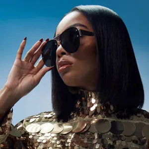 917 Gold Shiny Sunglasses