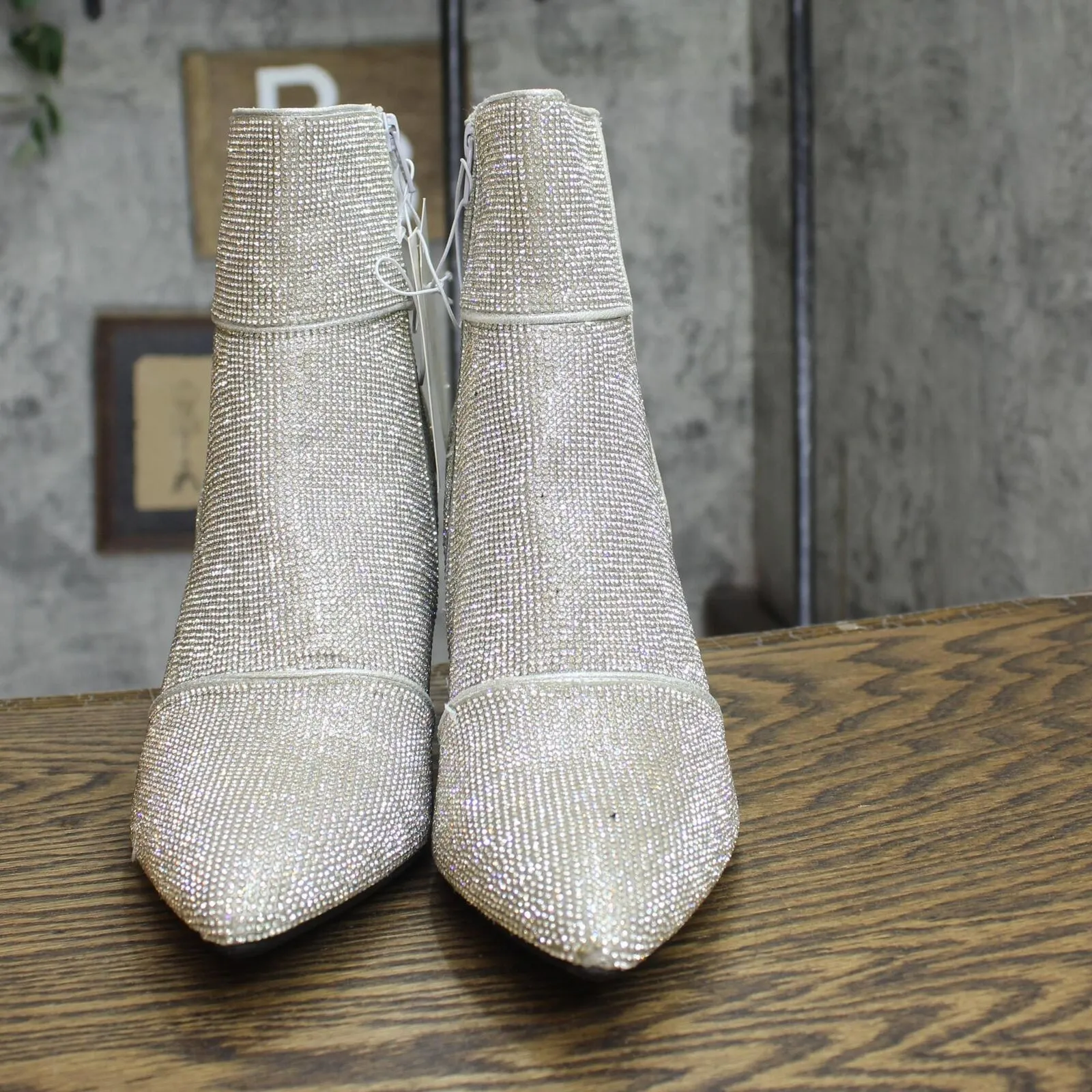 A New Day Womens Cailin Ankle Boots 88375036 Silver Gray 11M