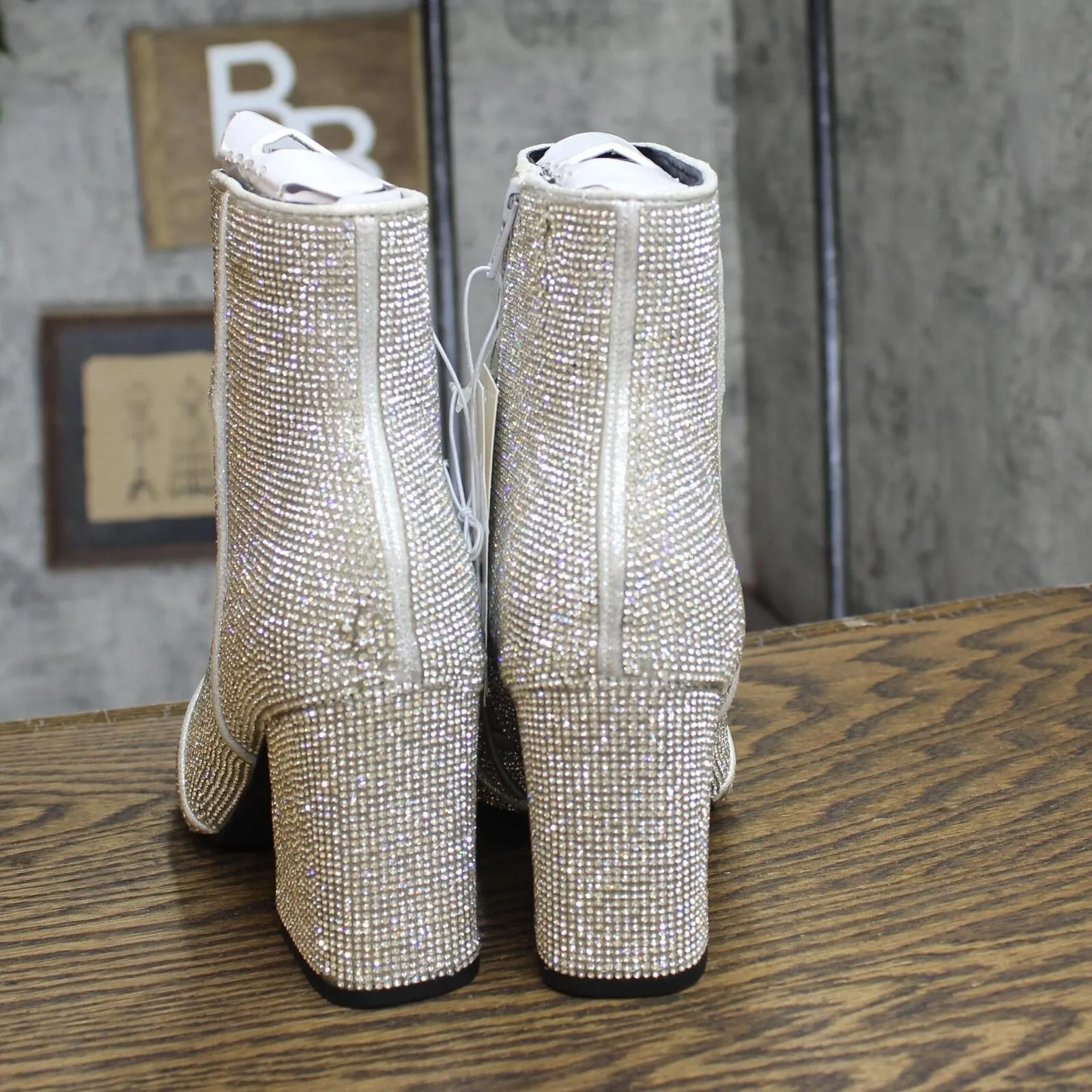 A New Day Womens Cailin Ankle Boots 90511490 Silver Gray 6.5M