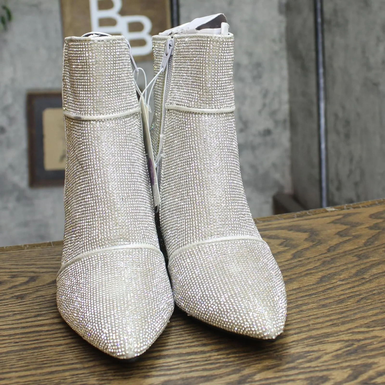 A New Day Womens Cailin Ankle Boots 90511490 Silver Gray 6.5M