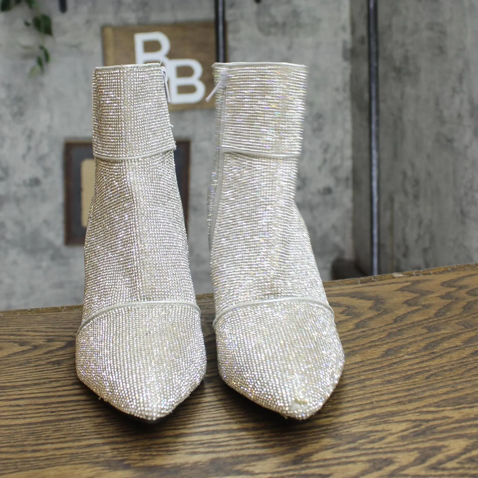 A New Day Womens Cailin Ankle Boots 90511490 Silver Gray 9M