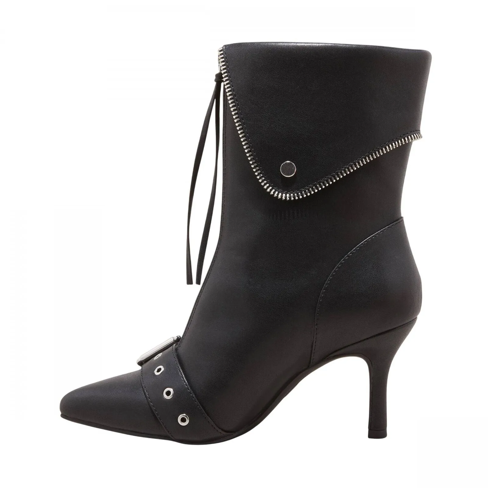 A New Day Womens Mickey Point Toe Moto Ankle Boots 90974111 Black 8.5M