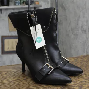 A New Day Womens Mickey Point Toe Moto Ankle Boots 90974111 Black 9.5M