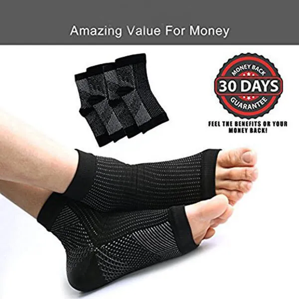 ACTINPUT Plantar Fasciitis Foot Compression Sock Sleeves with Cushioning - (3 Pairs)