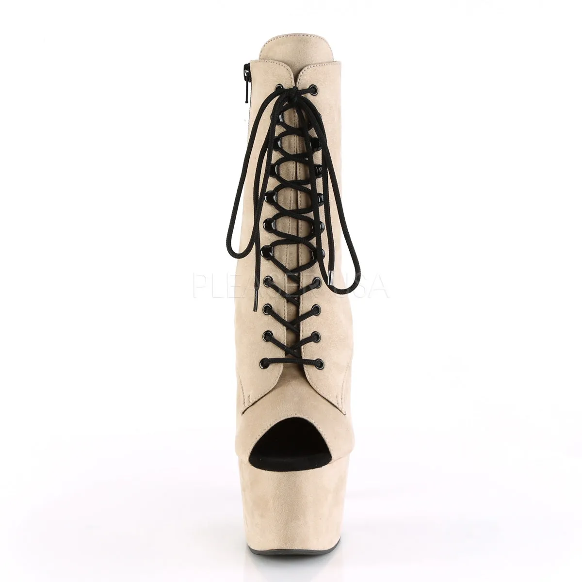 ADORE-1021FS  Beige Faux Suede/Beige Faux Suede