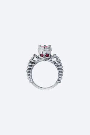ALEX MOSS | RIB CAGE RING, RUBY - WHITE