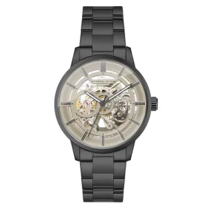 Alfred Sung Automatic III Grey Skeleton Dial Gunmetal Bracelet Men's watch