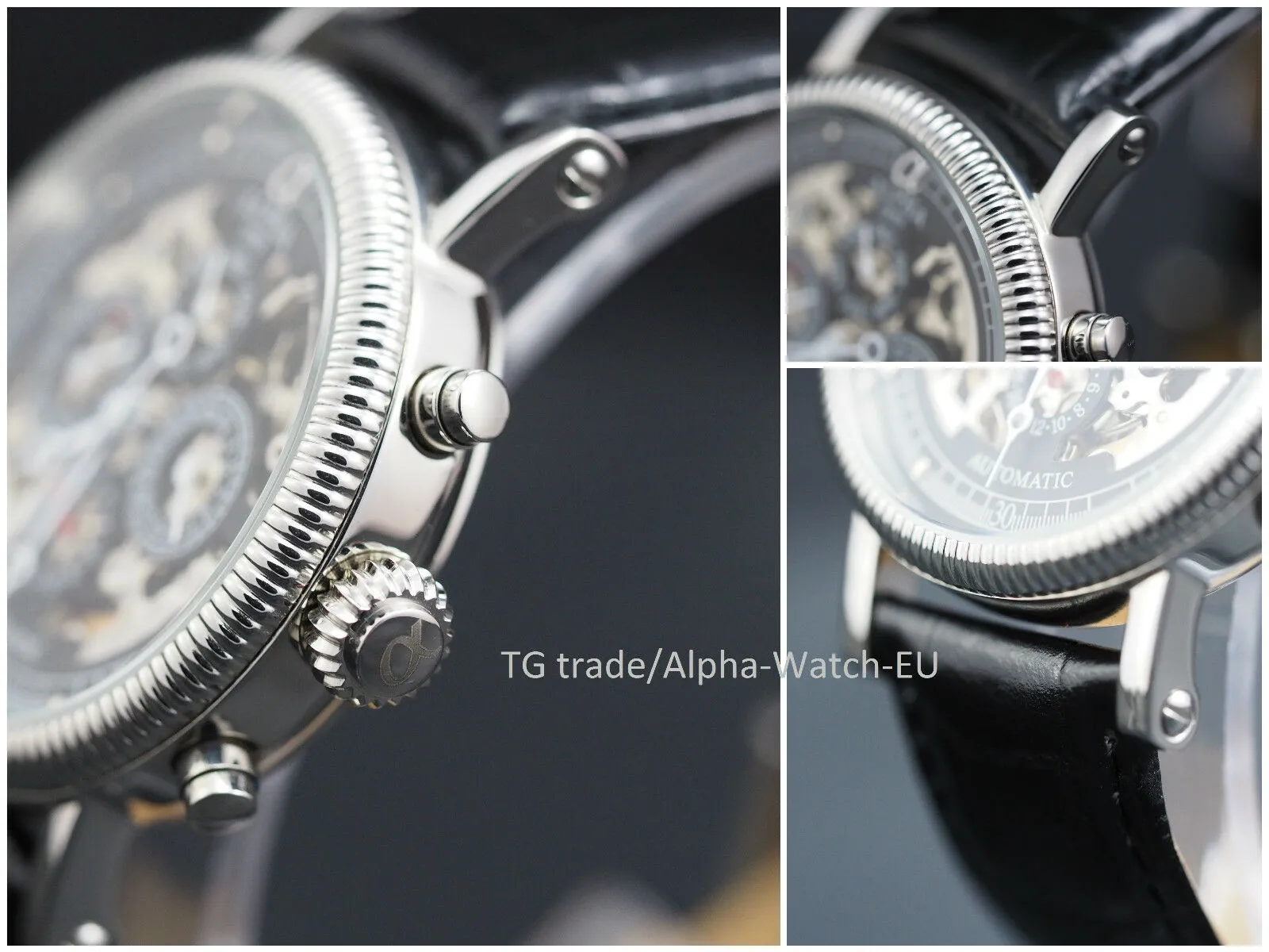 Alpha skeleton automatic watch