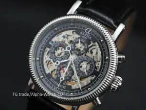 Alpha skeleton automatic watch