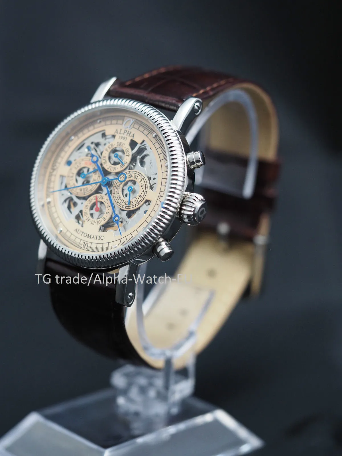 Alpha skeleton automatic watch