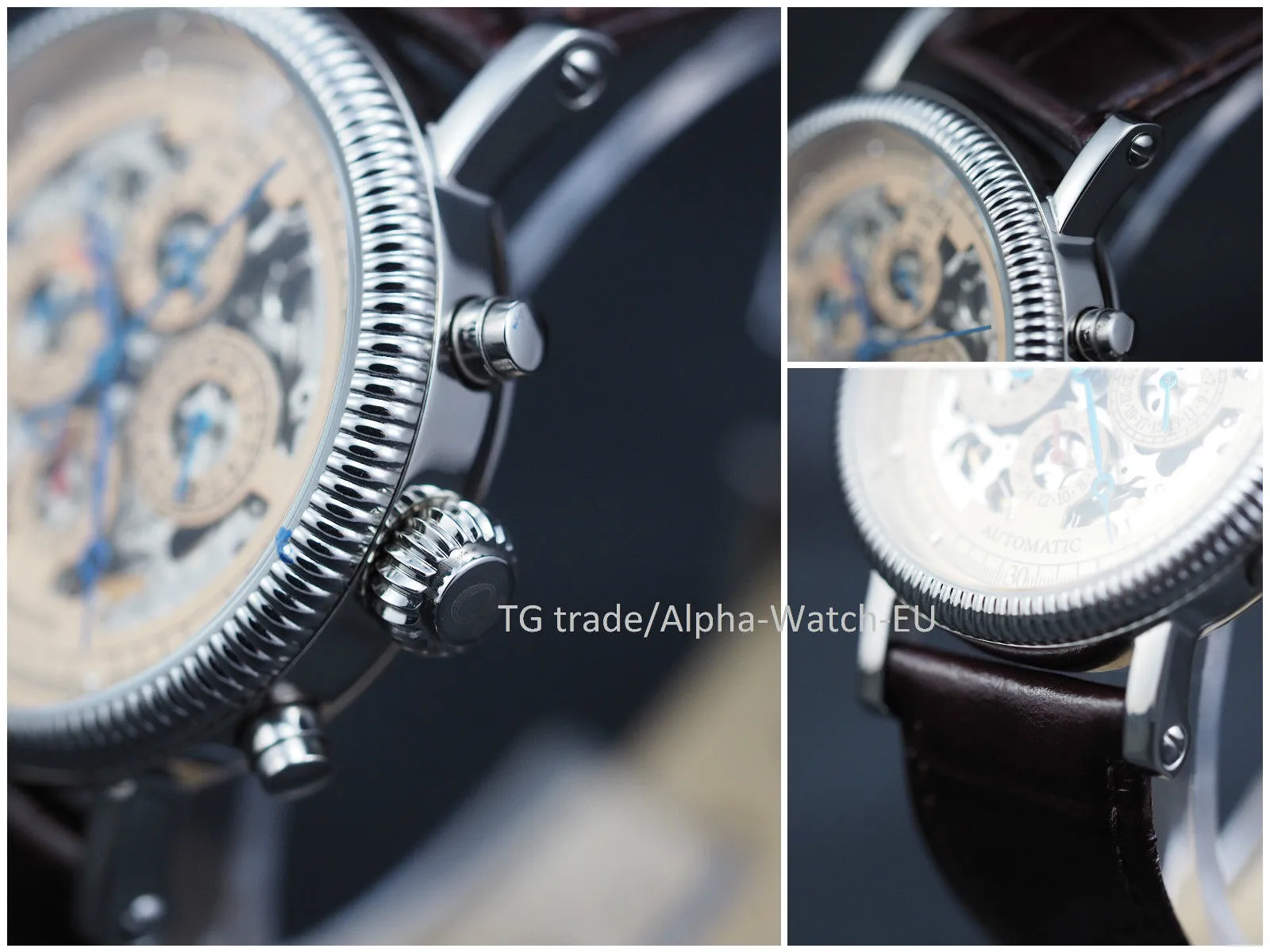 Alpha skeleton automatic watch