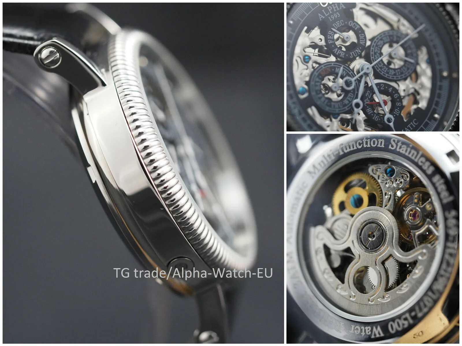 Alpha skeleton automatic watch