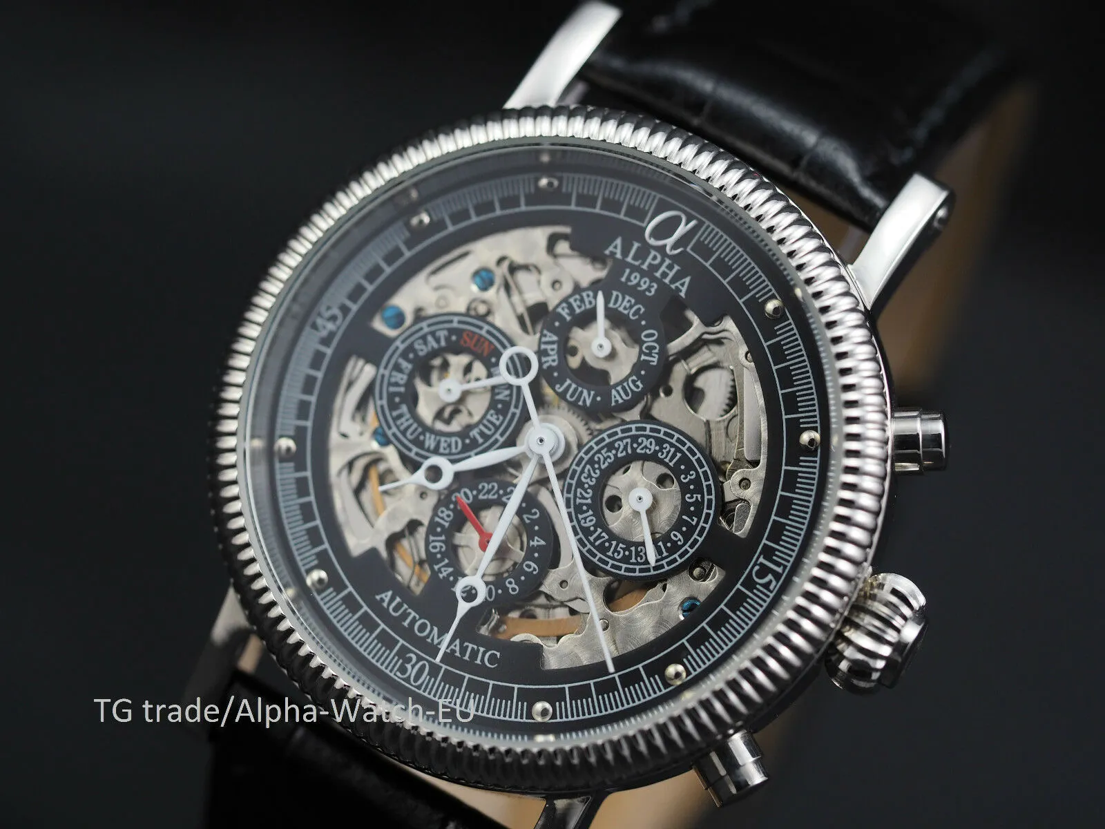 Alpha skeleton automatic watch