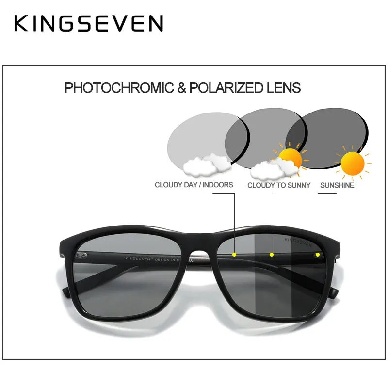 Aluminum Frame Polarized Photochromic Sunglasses for Men