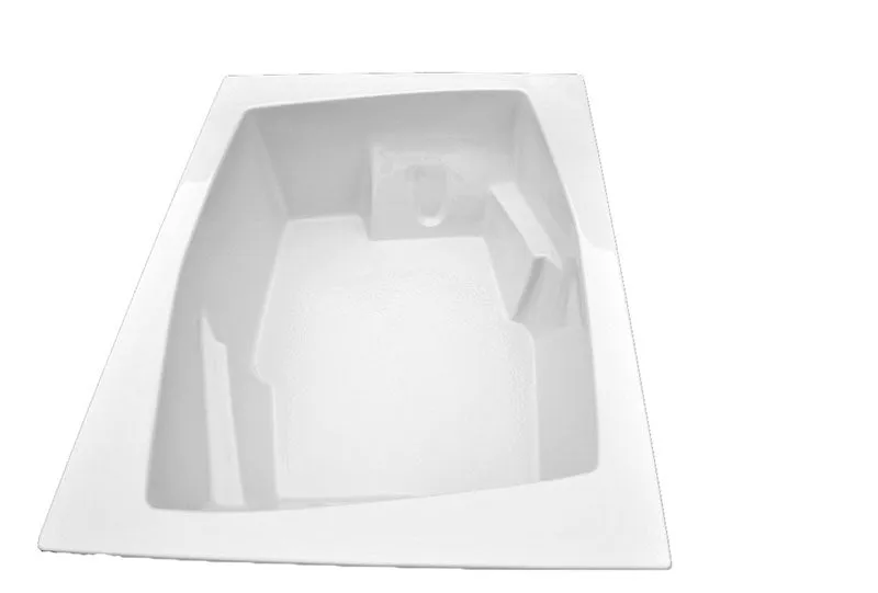 American Acrylic 72" x 54" Arm-Rest Whirlpool Tub