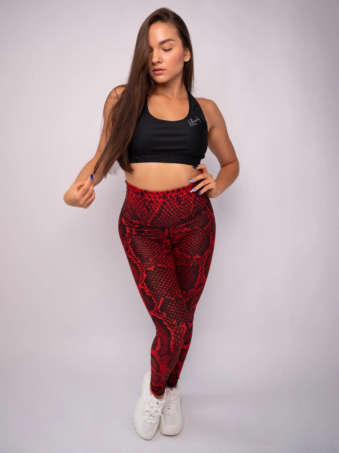 Anarchy Apparel Compression Leggings, Red Poison
