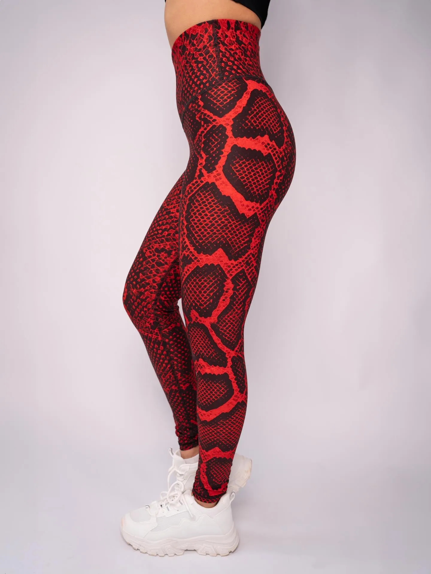 Anarchy Apparel Compression Leggings, Red Poison