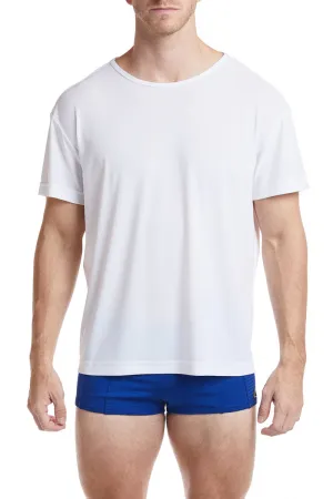 ANDER - White Sheer Mesh Sport T-Shirt