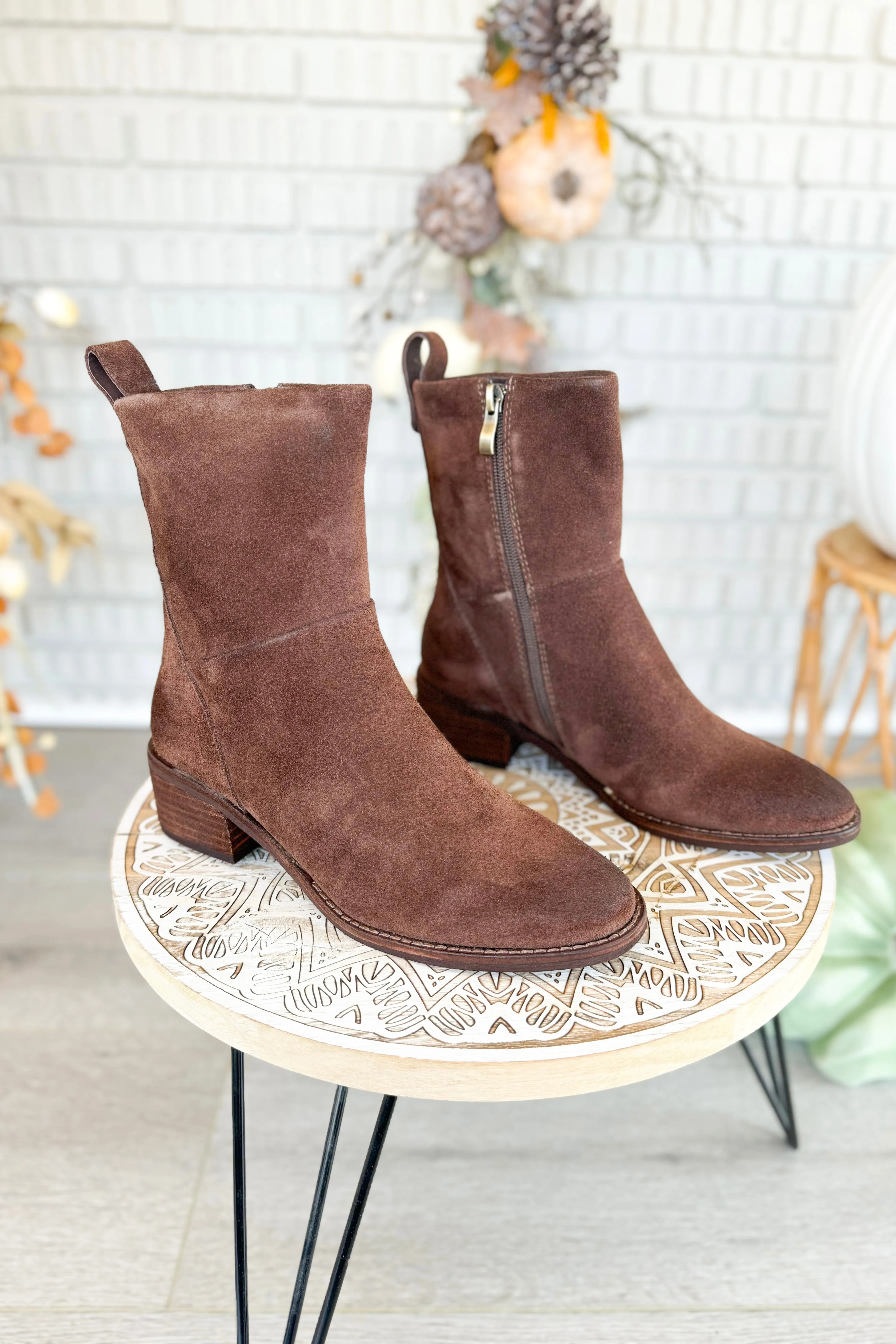 Antelope Omri Coffee Suede Heeled Bootie *Final Sale*