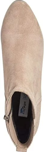 Aqua College Womens Isla Suede Block Heel Ankle Boots Taupe 9.5 Medium (B,M)